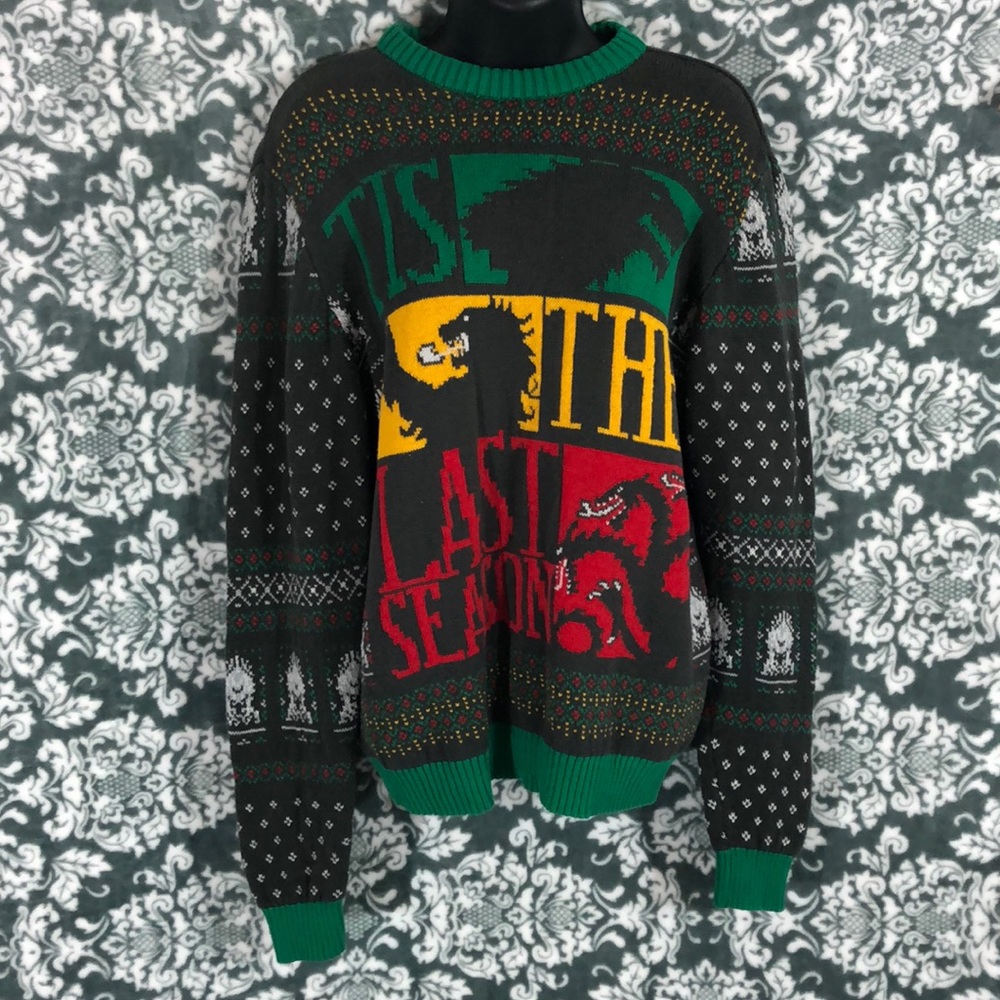 Game of Thrones Last Season Christmas Sweater Sz L
